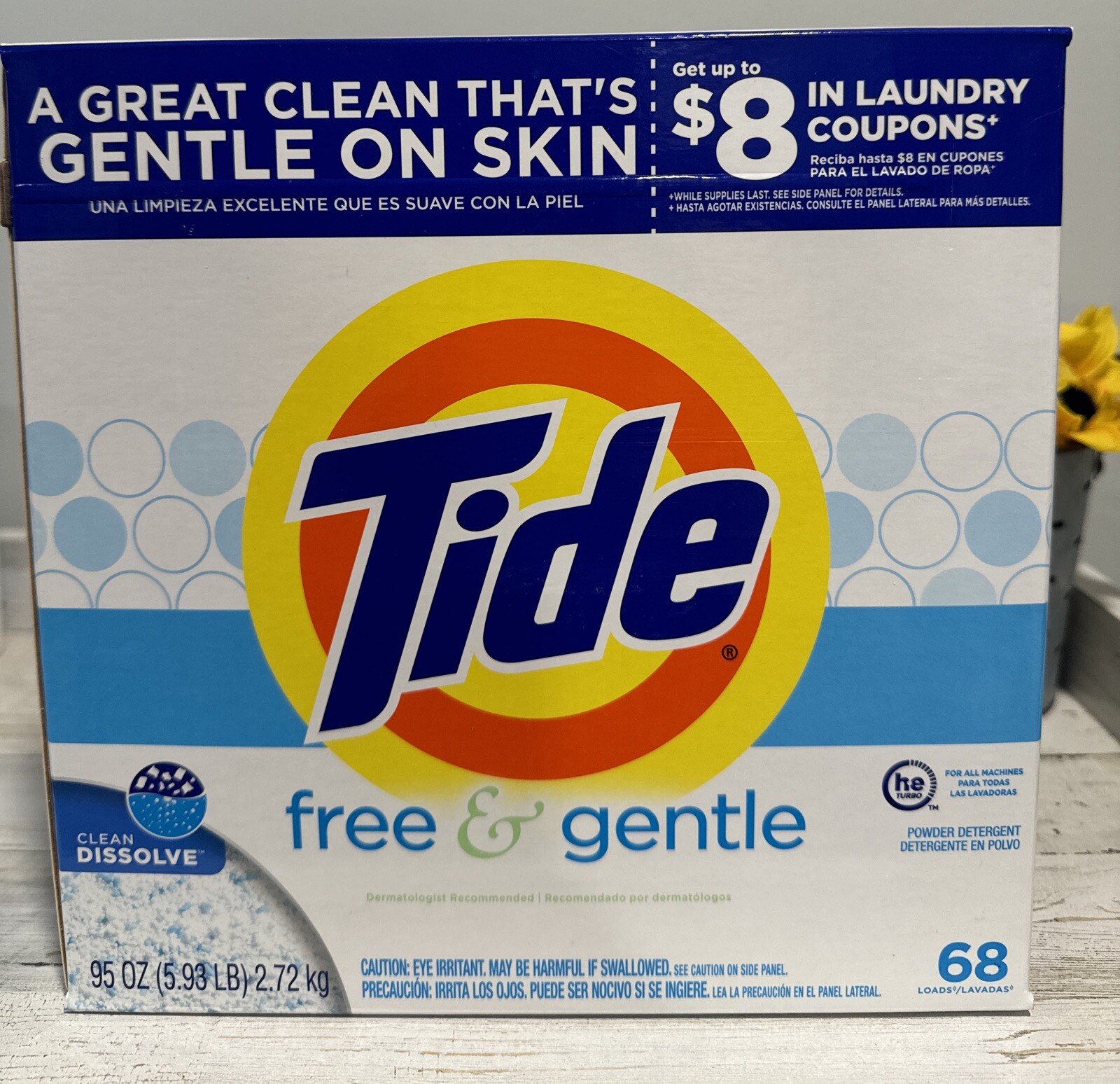Tide Free & Gentle Powder Laundry Detergent 68 Loads New