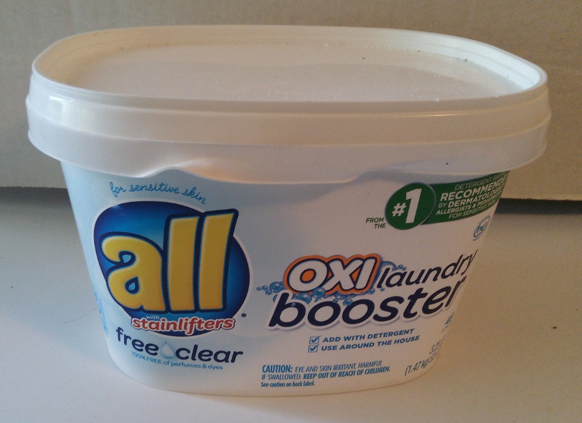 All OXI Laundry Booster for Sensitive Skin, Free Clear, 52 Ounces, 48 Loads