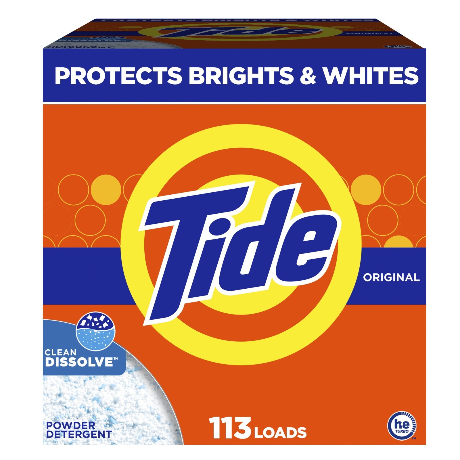 2 Pack Tide Powder Laundry Detergent Original Scent 129oz 113 Loads High Efficie