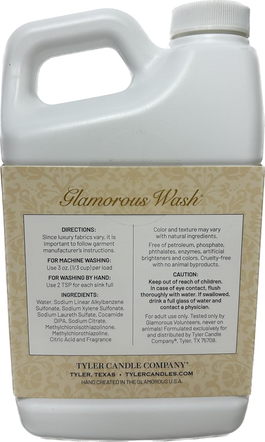 Tyler Glam Wash Laundry Detergent, Diva 907g, Liquid, 32 FL Oz 0.95L HE Safe
