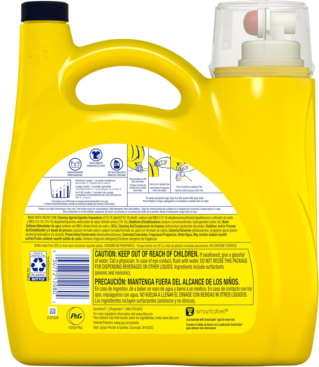 Simply Clean & Fresh Liquid Laundry Detergent, Berry Blossom Scent, 89 loads, 11