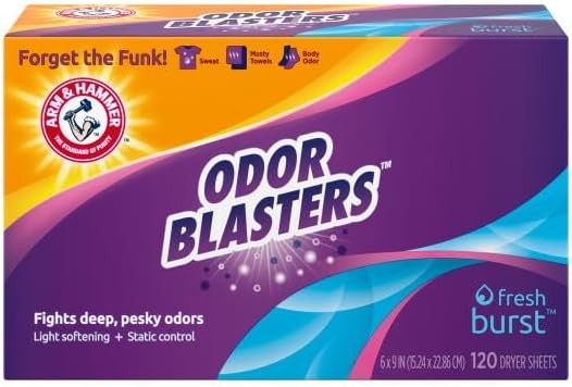 Arm & Hammer Odor Blaster Dryer Sheets Fresh Burst 120 Count