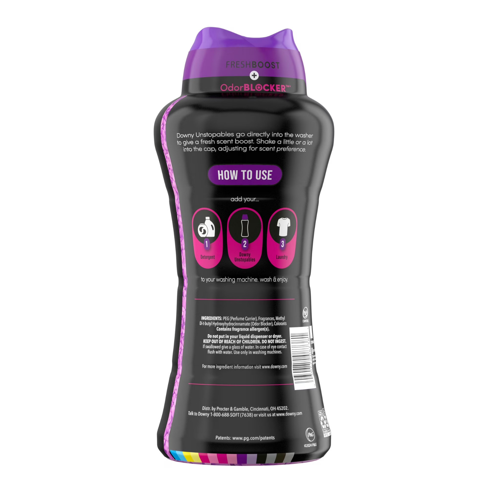 Downy Laundry Scent Beads, Unstopables In-Wash Scent Booster, Lush Scent, 24 oz
