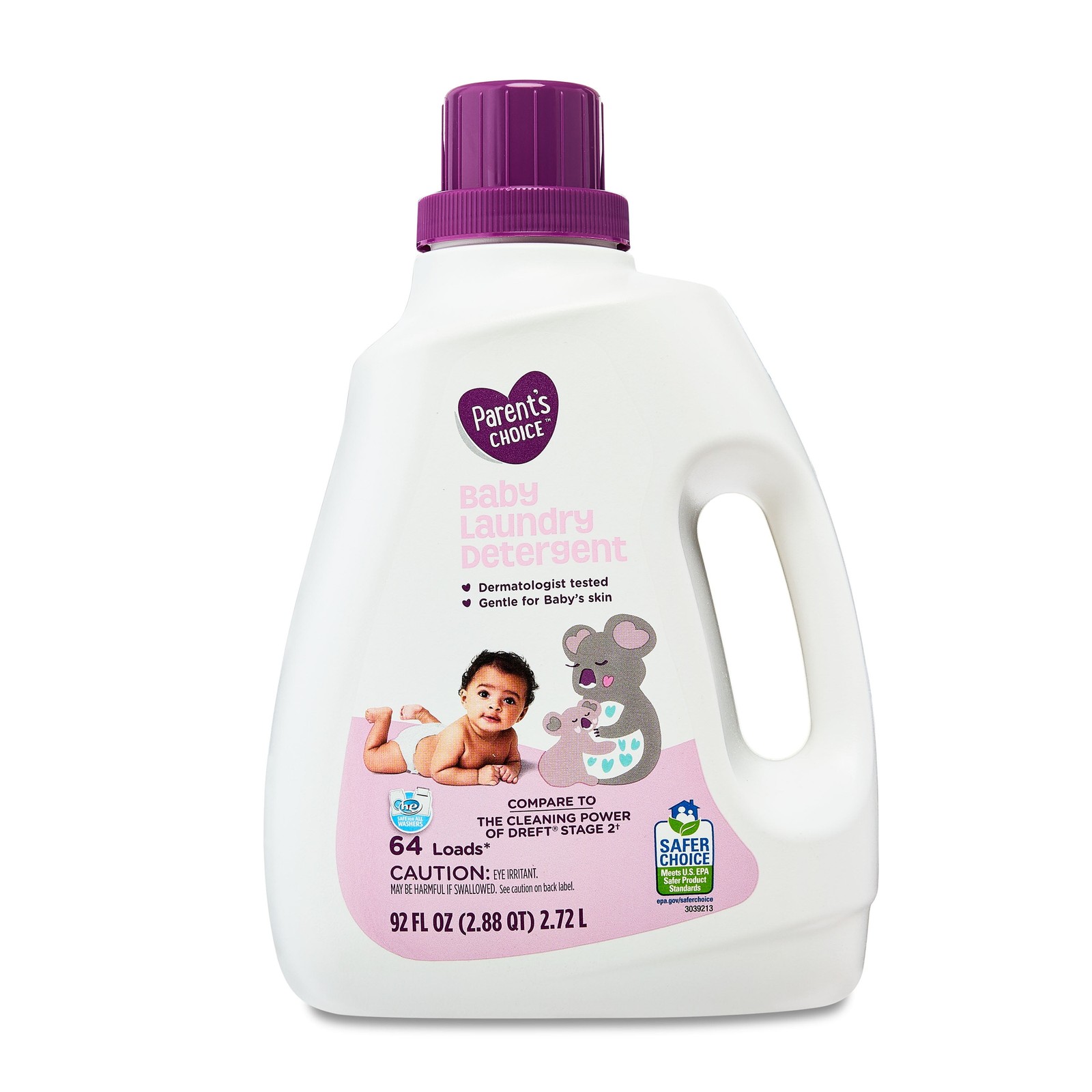 Baby Laundry Detergent, 92 Fl Oz, 64 Loads
