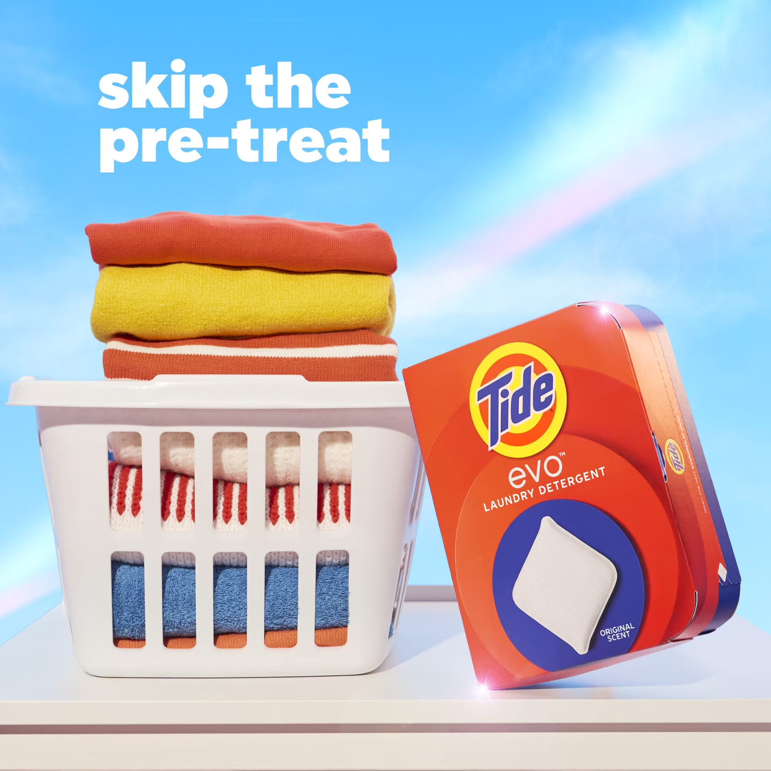 Tide Evo Laundry Detergent Tiles 42 Count Original Scent Concentrated Formula