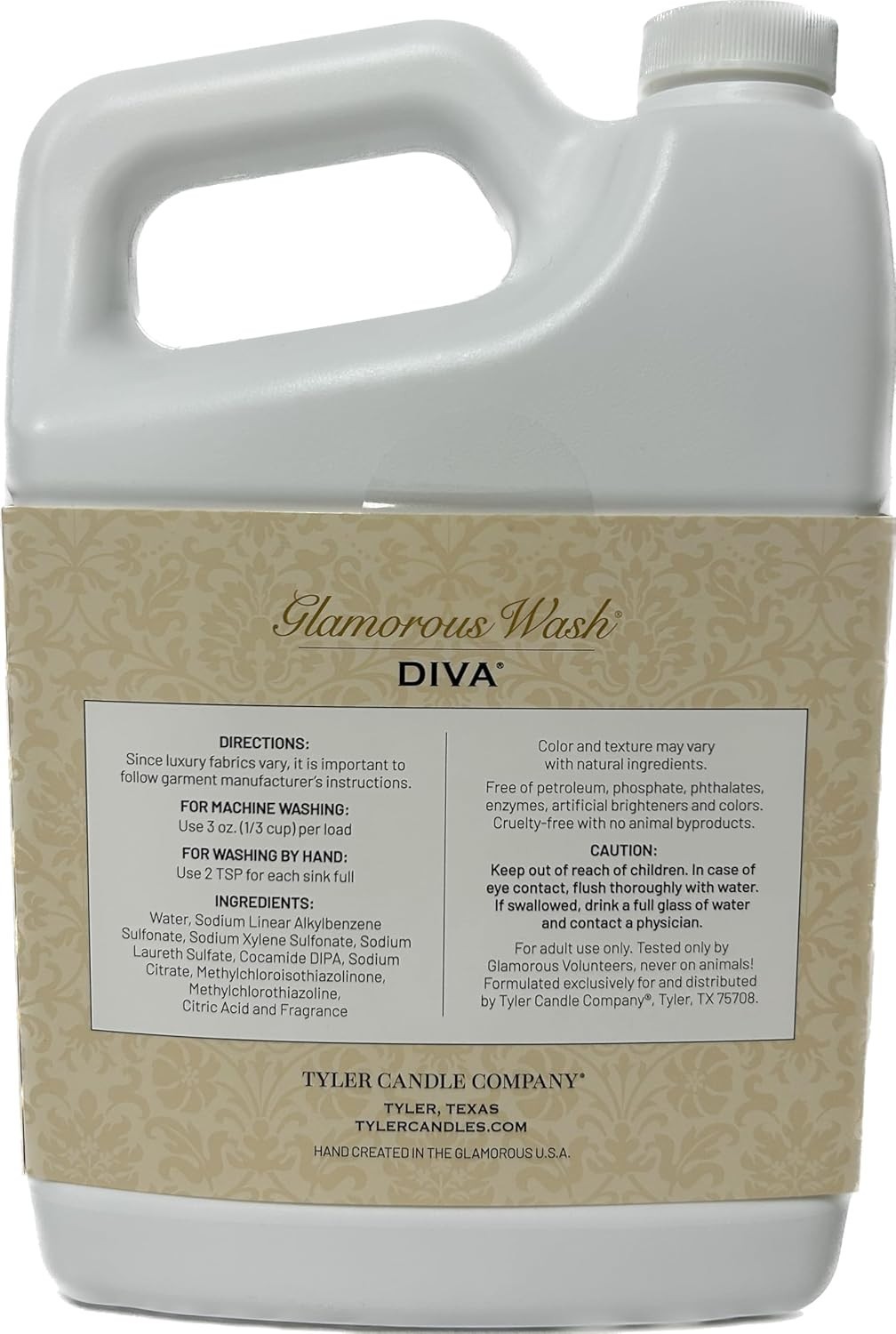 64 Fl Oz Tyler Glam Wash – Hypoallergenic, Biodegradable Liquid for Every Wash