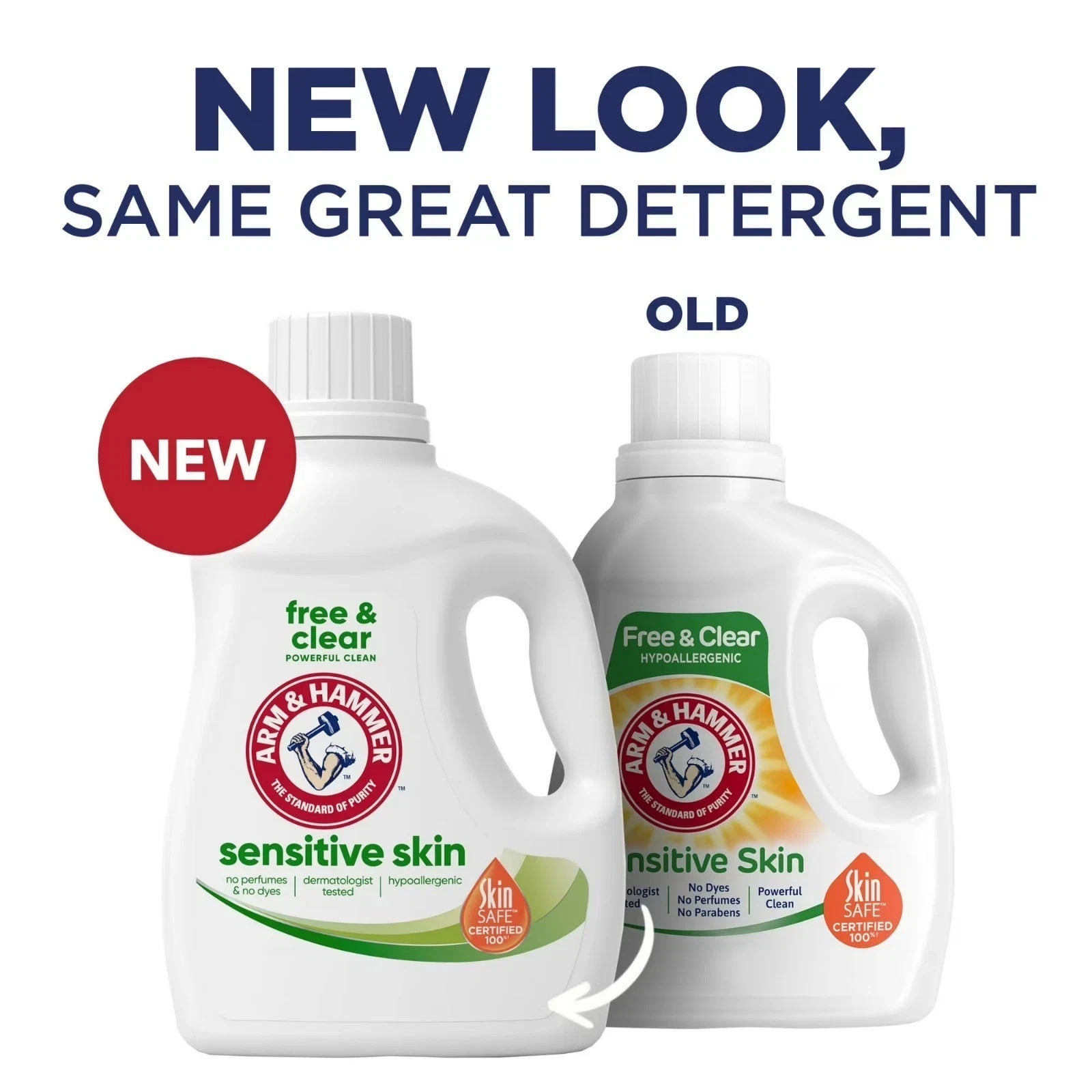ARM & HAMMER Sensitive Skin Free & Clear Liquid Laundry Detergent Soap, 105 fl o