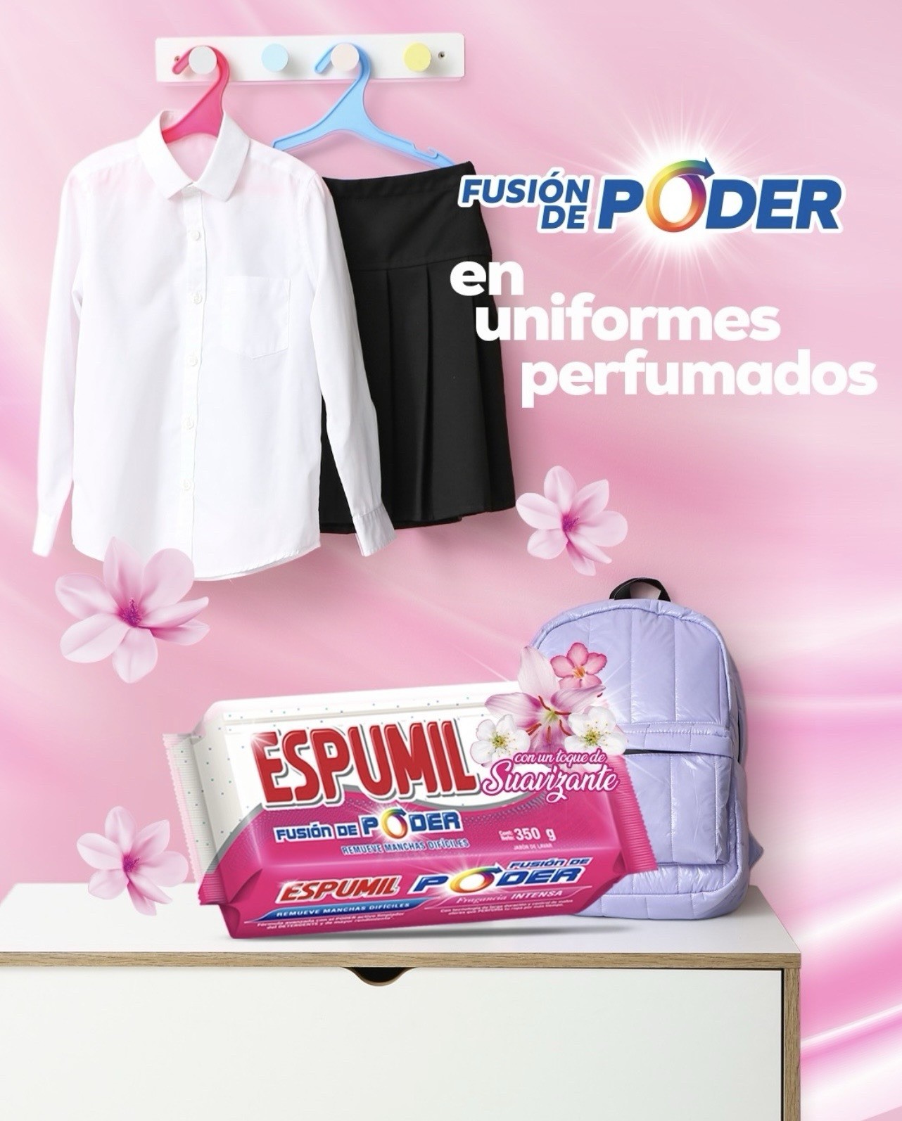 3X ESPUMIL Jabón p/Ropa Explosión de Flores 🇲🇽 Bar Laundry Soap, 350g, 3 Pack