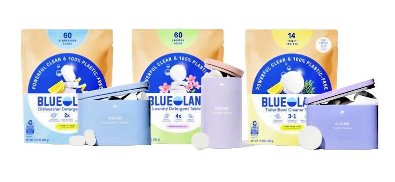 Blueland Tablet Trio Starter Set – Fragrance Free Laundry&Dishwasher – FREE SHIP