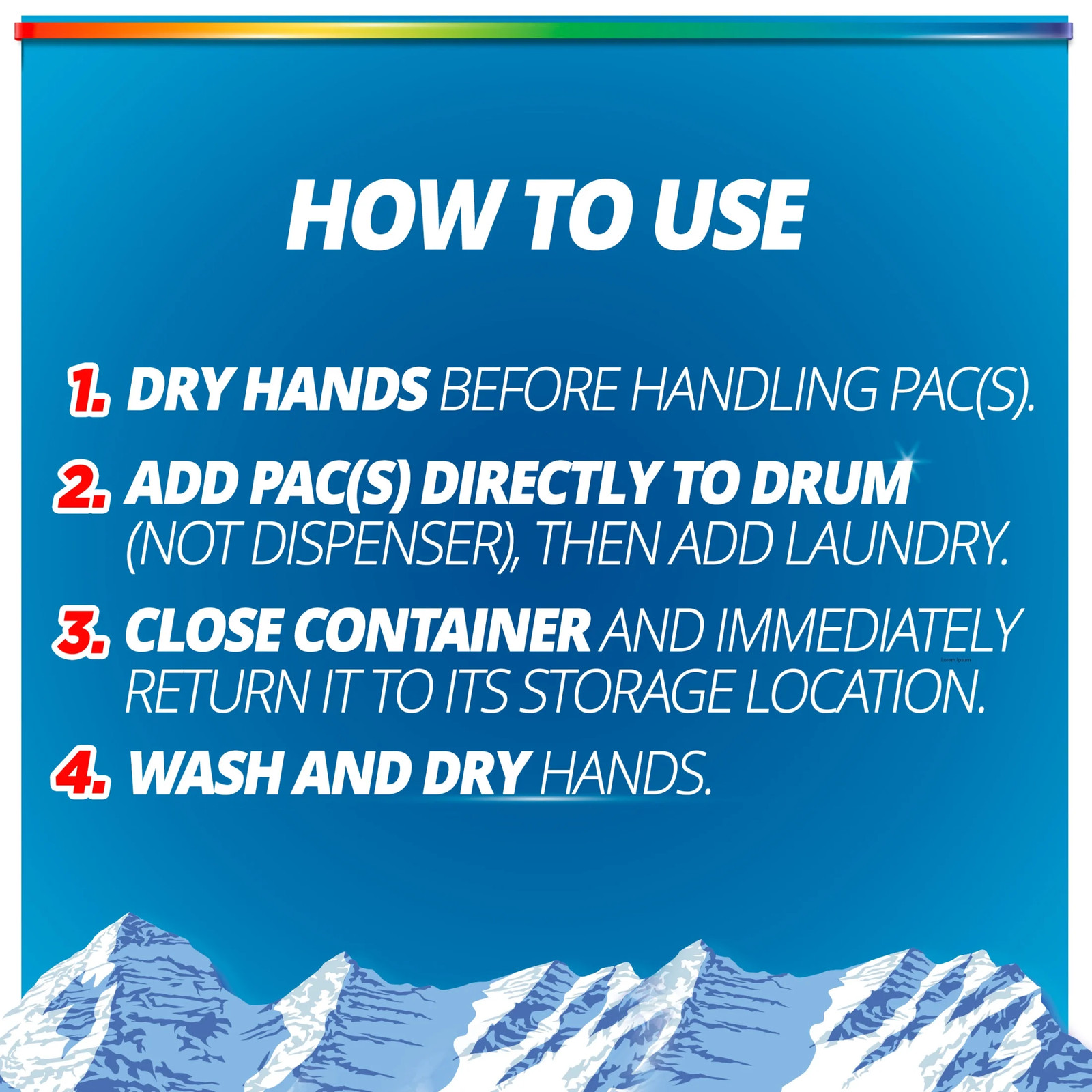 Laundry Detergent Pacs, Fresh Mountain Breeze, 66 count