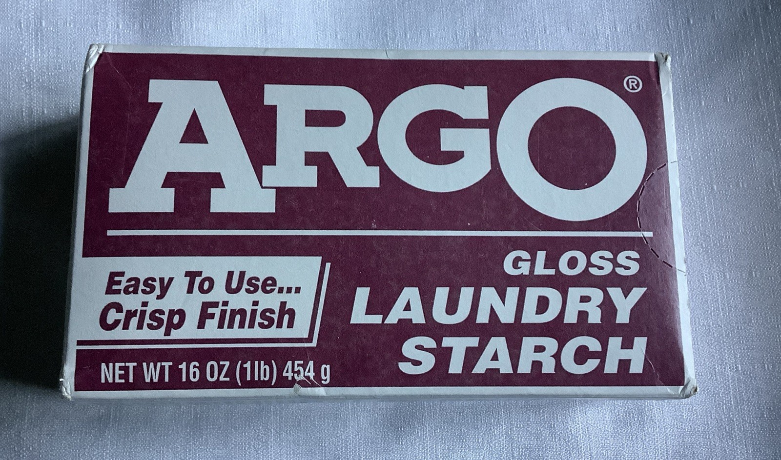New ARGO Gloss Laundry Starch, Removes Greasy Spots 16oz