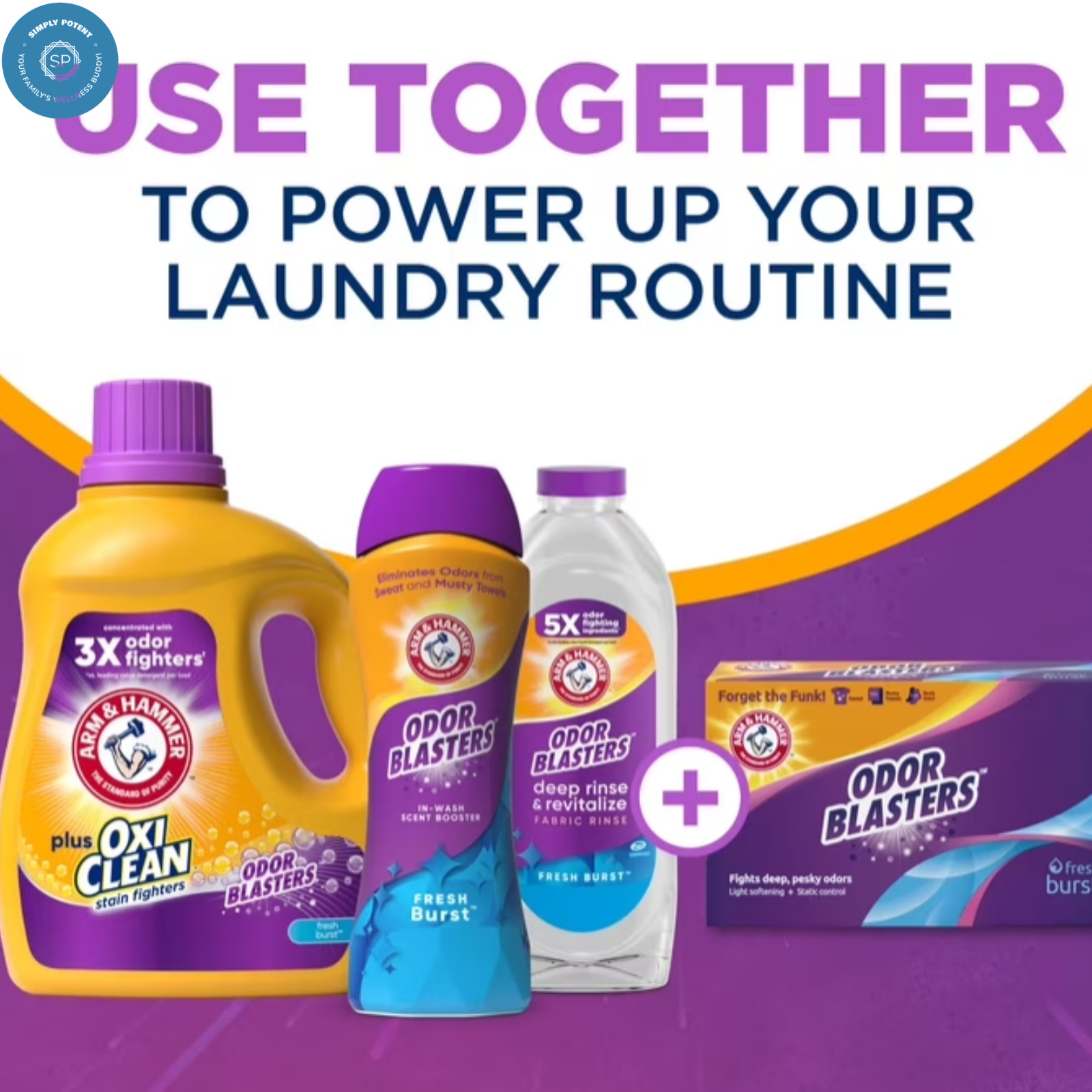 ARM & HAMMER OxiClean Odor Blasters Liquid Detergent, Fresh Burst, 200.2 Fl Oz