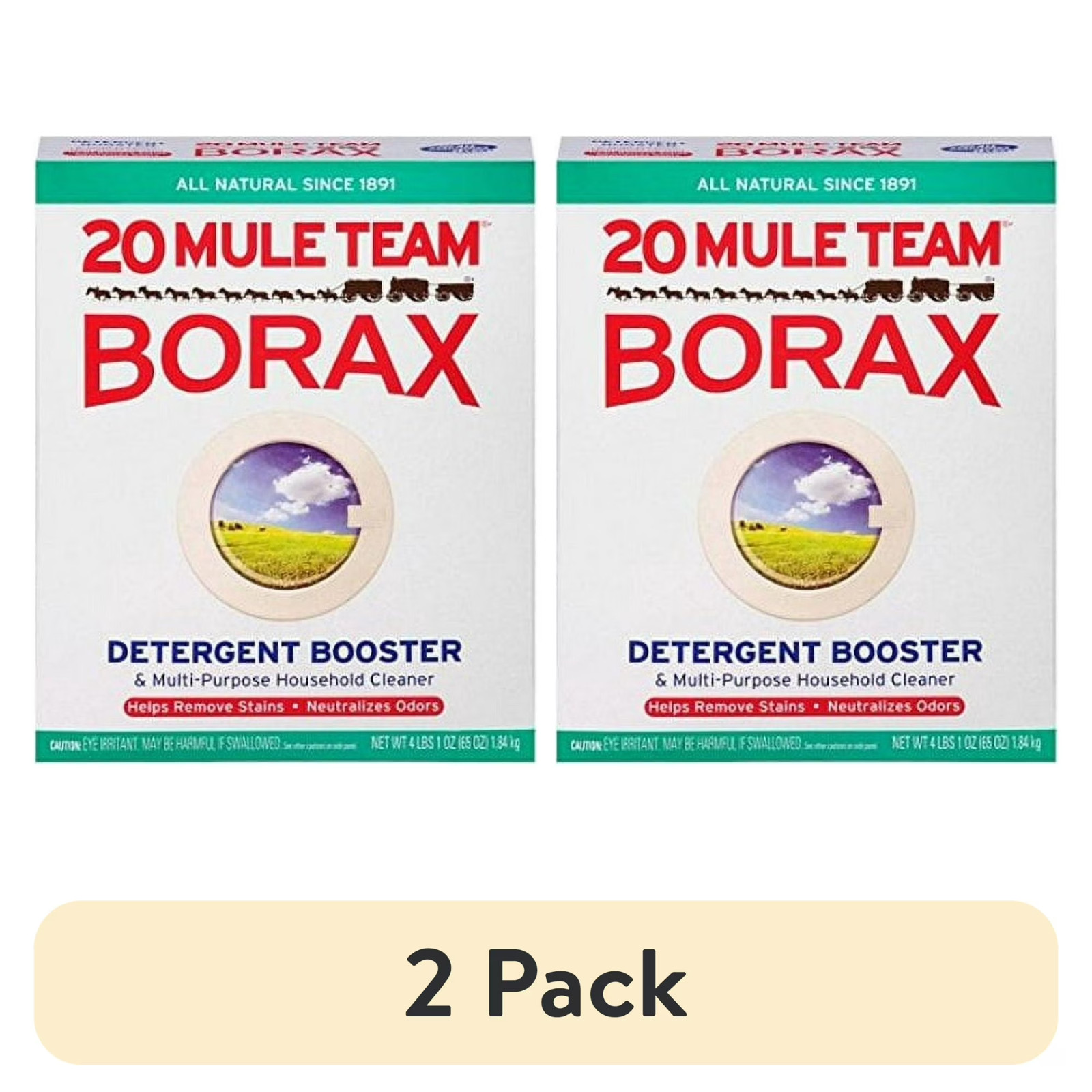 (2 PACK ) 20 Mule Team Detergent Booster – 65oz. free ship