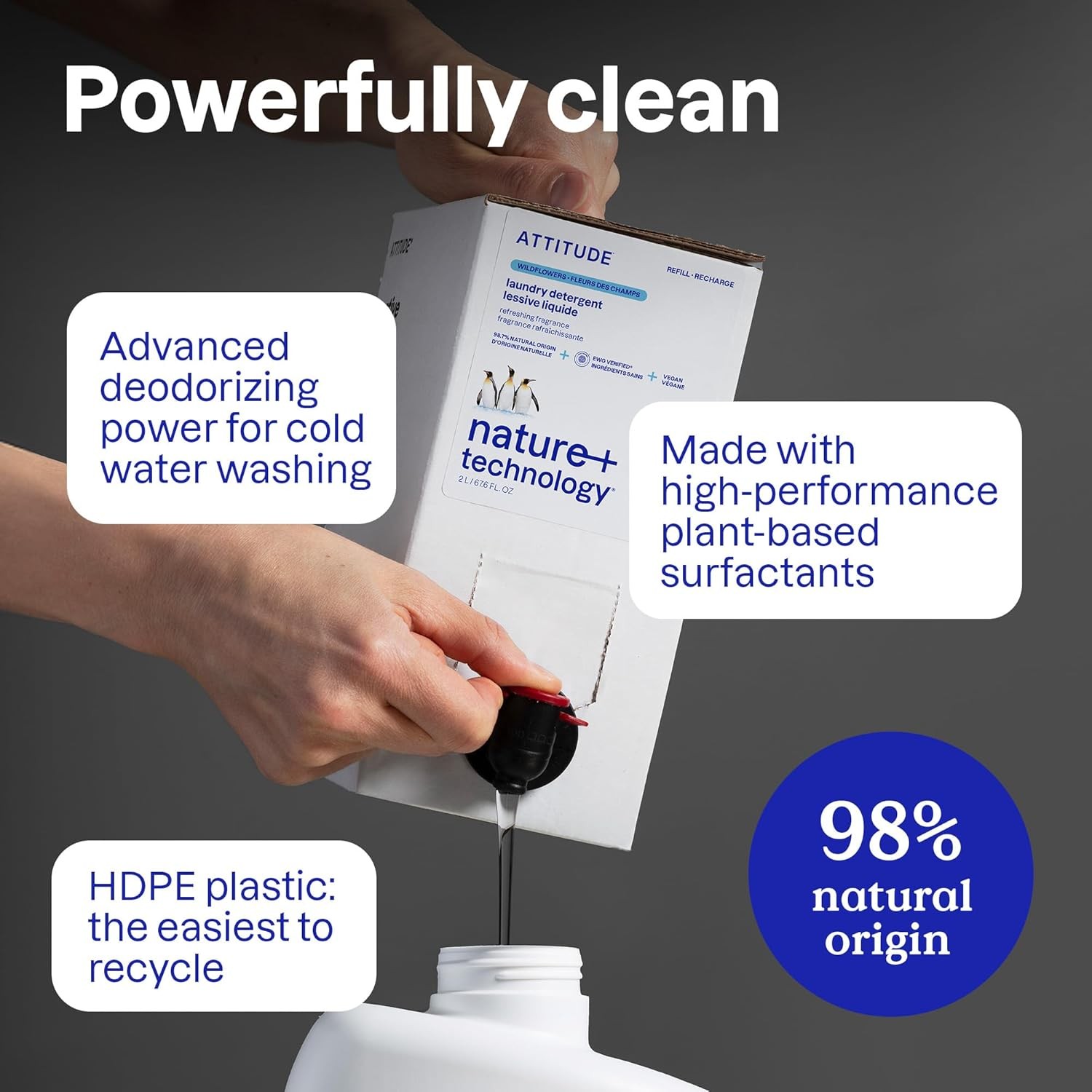 EWG Verified, HE Compatible, Plant-Based & Vegan, Natural Laundry Soap, Mountain