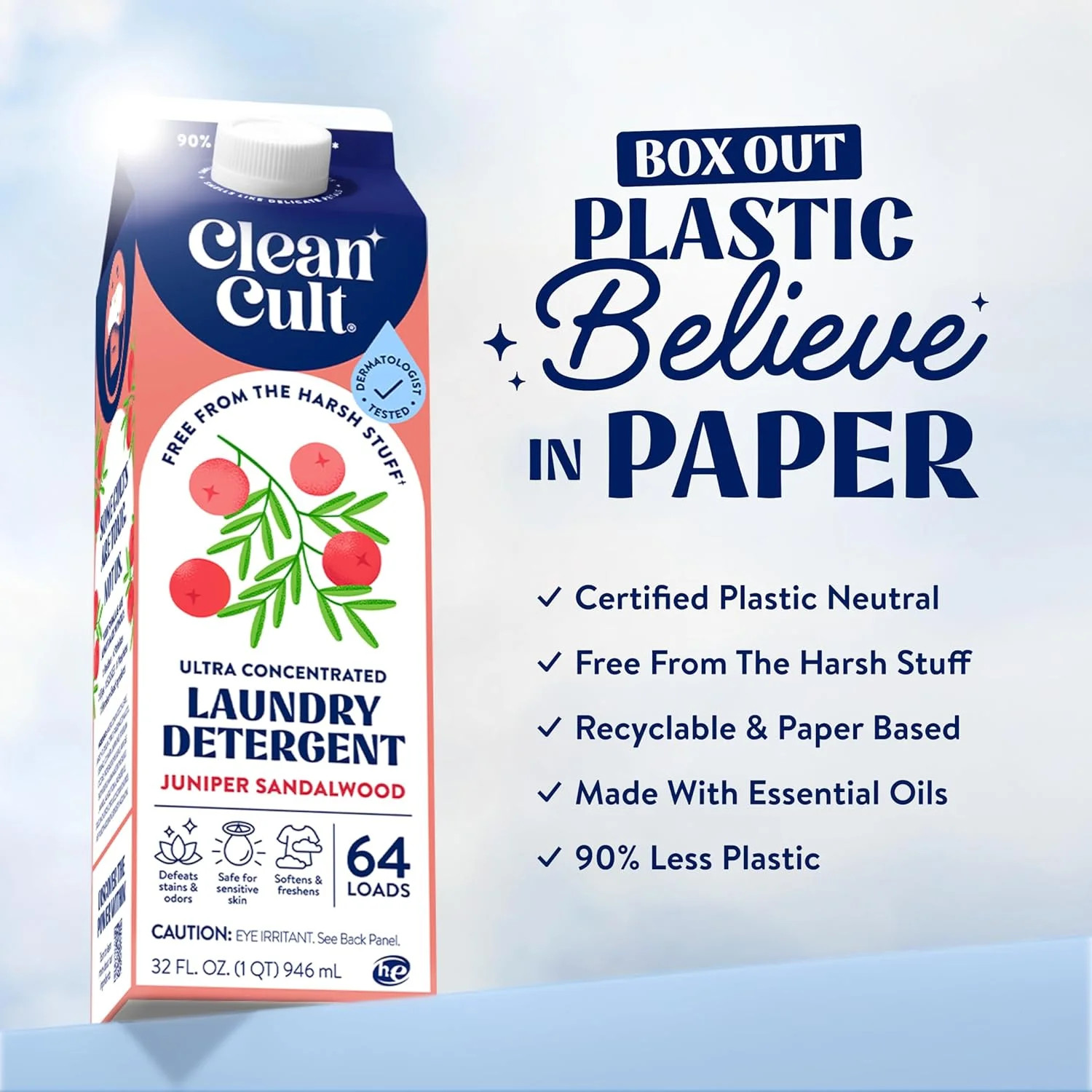 Ultra Concentrated Liquid Laundry Detergent Soap, 192 loads (96 oz), Long Lastin