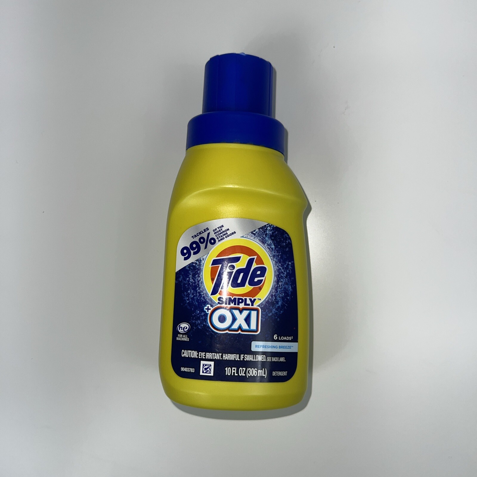 Tide Simply + Oxi Liquid Laundry Detergent, Refreshing Breeze, 6 loads, 10 fl oz