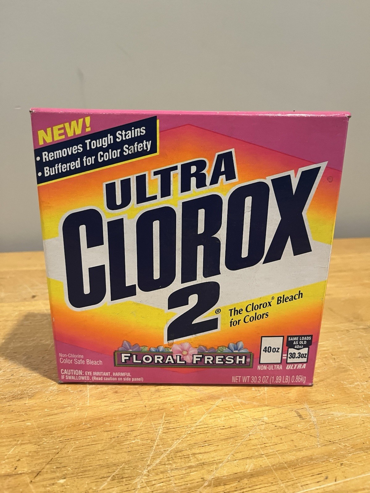 Vtg Ultra Clorox 2 Non Bleach 30.3 oz (85%)1998 Color Safe Floral Whitens