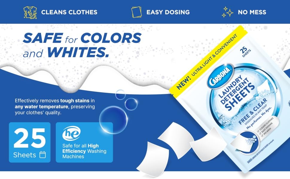 Laundry Detergent Sheets | Eco-Friendly Washing Detergent | Up to 50 Loads (25