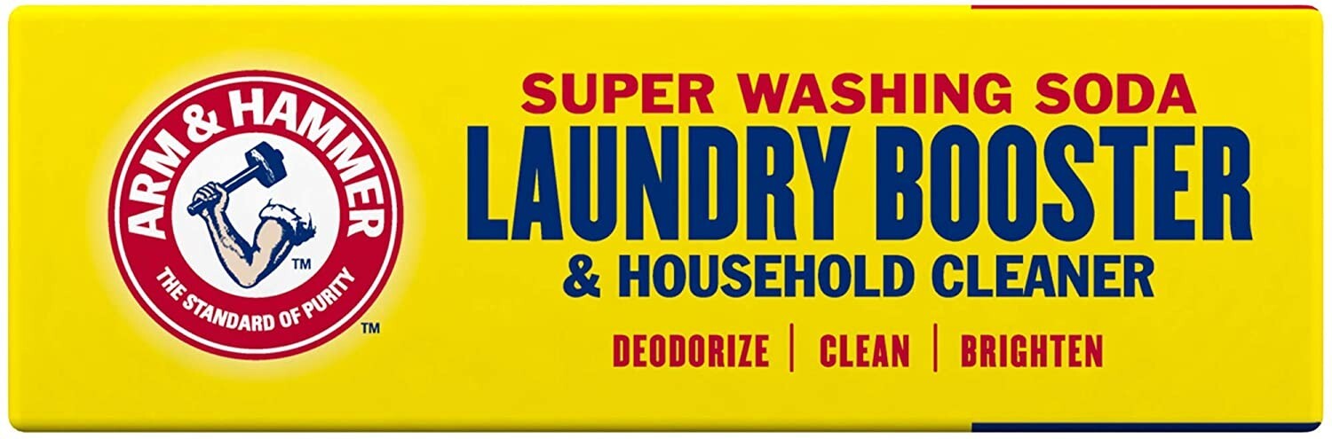 Arm & Hammer Super Washing Soda Detergent Booster & Household Cleaner, 55oz.