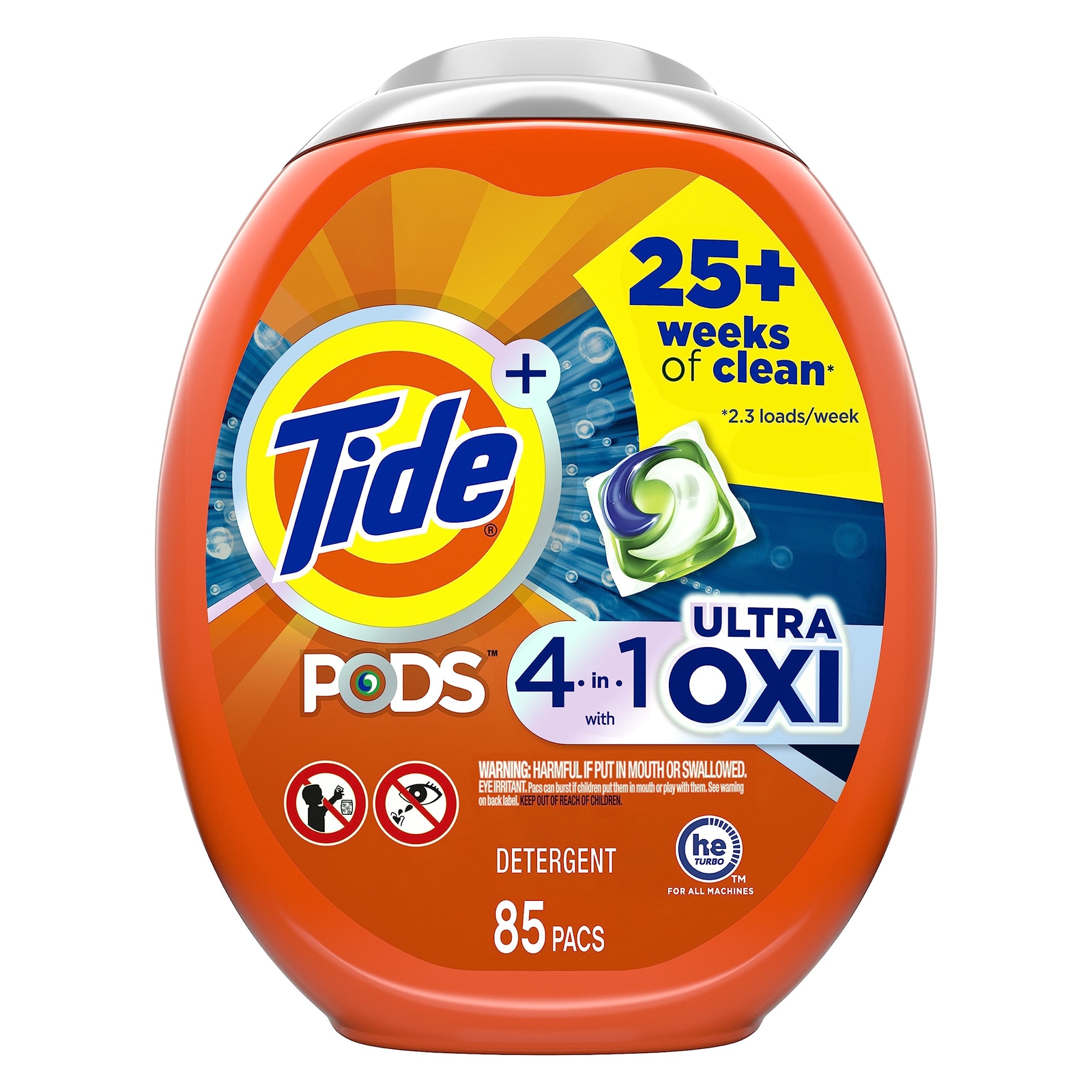 Tide Pods Ultra Oxi Laundry Detergent 85 Count 4 In 1 Stain Remover