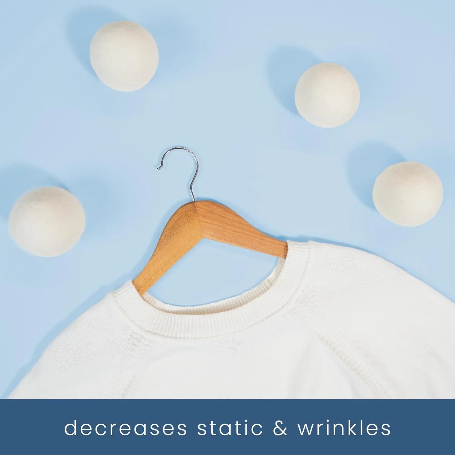6 Wool Dryer Balls XL Organic Wool Natural Laundry Fabric Softener Antistatic