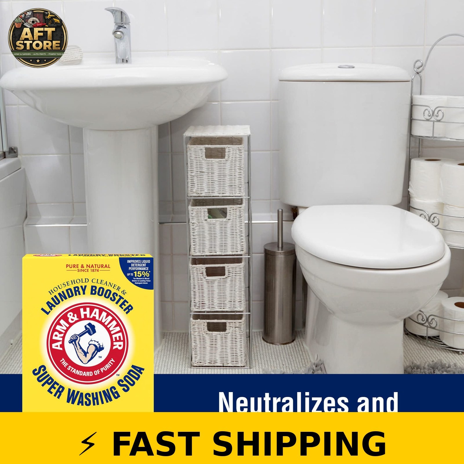 Arm & Hammer Super Washing Soda Cleaner 55 oz – Fragrance-Free