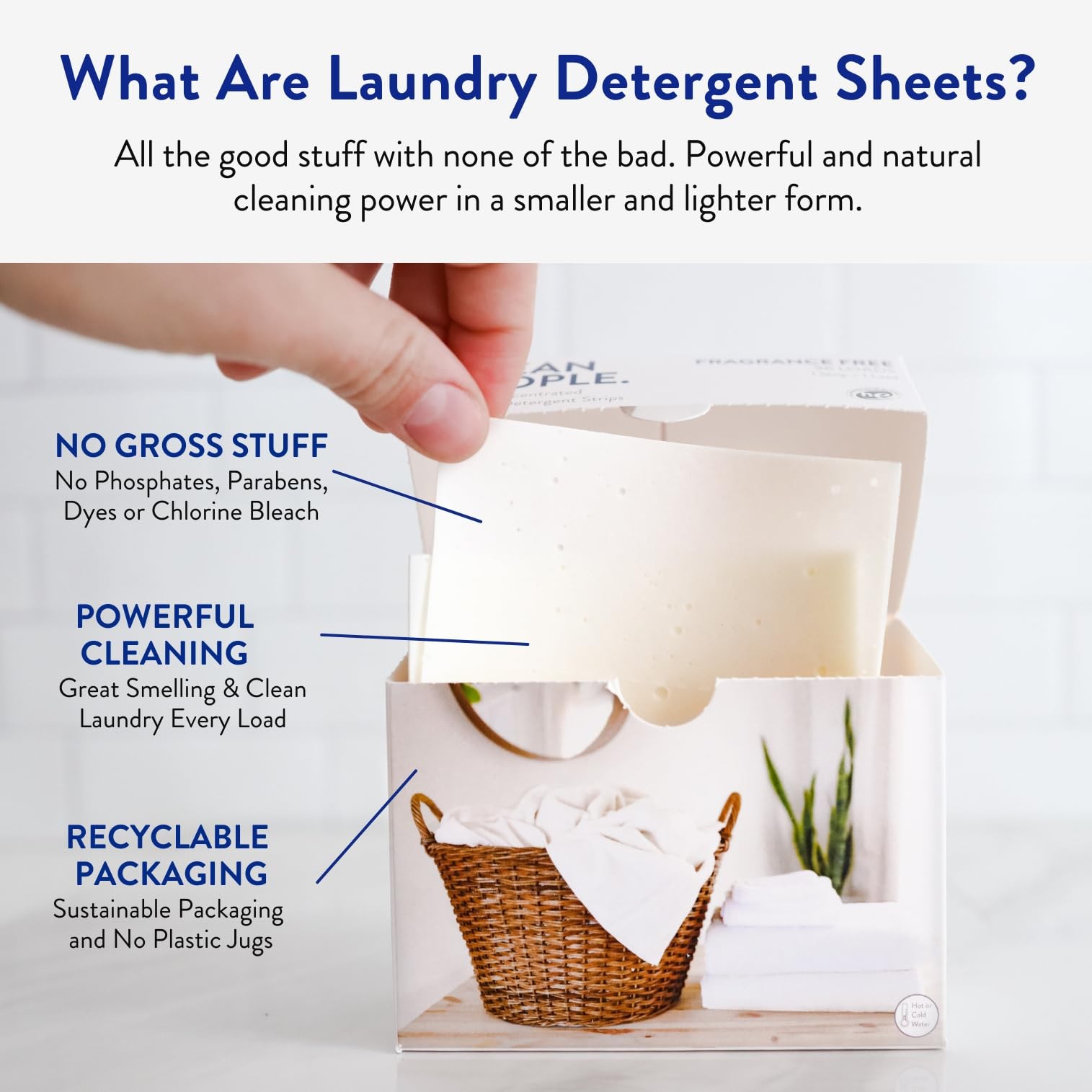 Laundry Detergent Sheets – Laundry Soap – Ultra Concentrated Recyclable 32 Pack