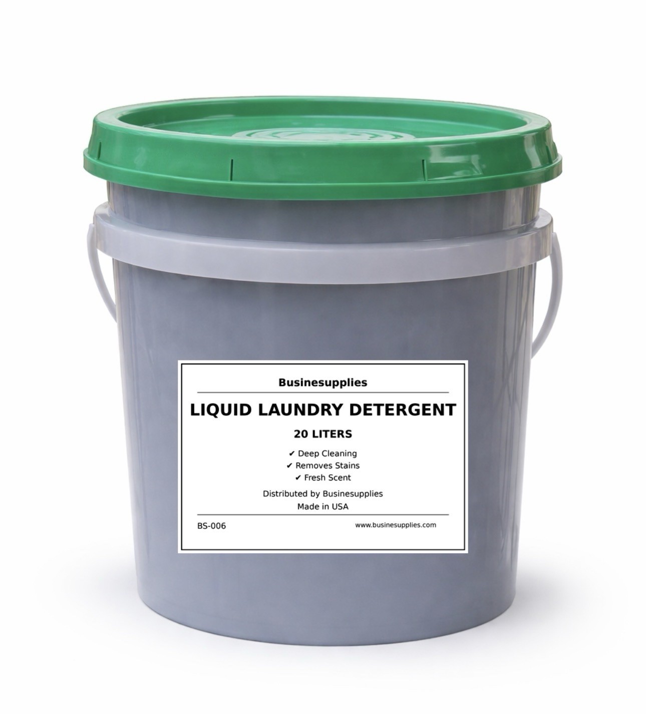 5-Gallon Liquid Laundry Detergent in a Bucket