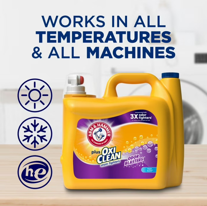 ARM & HAMMER Plus OxiClean Odor Blasters Laundry Detergent 128 Loads