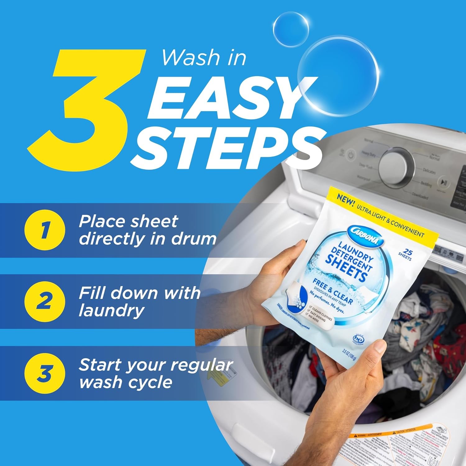 Laundry Detergent Sheets | Eco-Friendly Washing Detergent | Up to 50 Loads (25