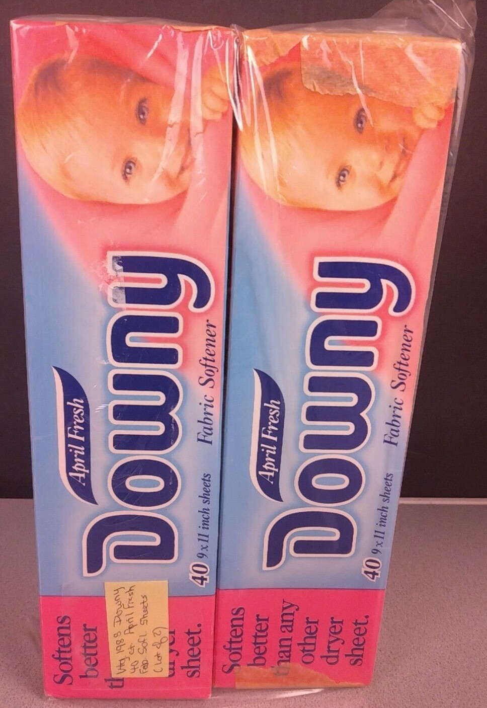 Vintage 1988 Downy 40 Count April Fresh Fabric Softener Sheets (Lot Of 2)