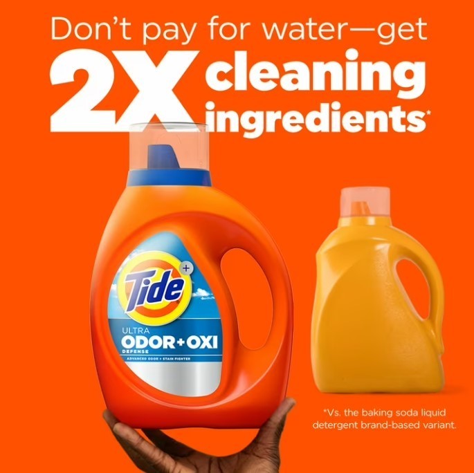 Tide Ultra Oxi Liquid Laundry Detergent Odor Defense 148 oz 105 Loads, HOT DEAL