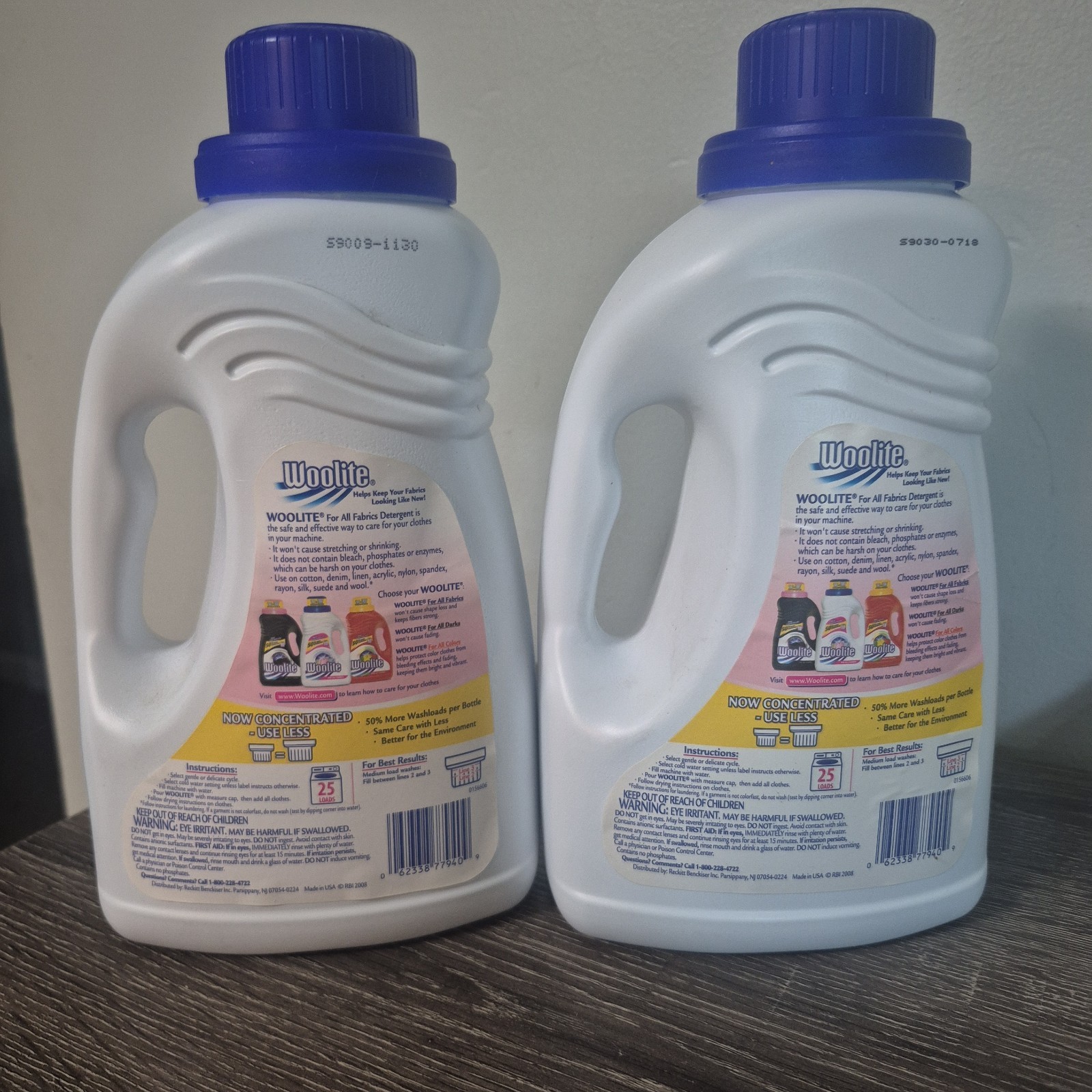 2 NOS Woolite For All Fabrics Liquid Laundry Detergent Each 50 Fl Oz./ 25 Loads