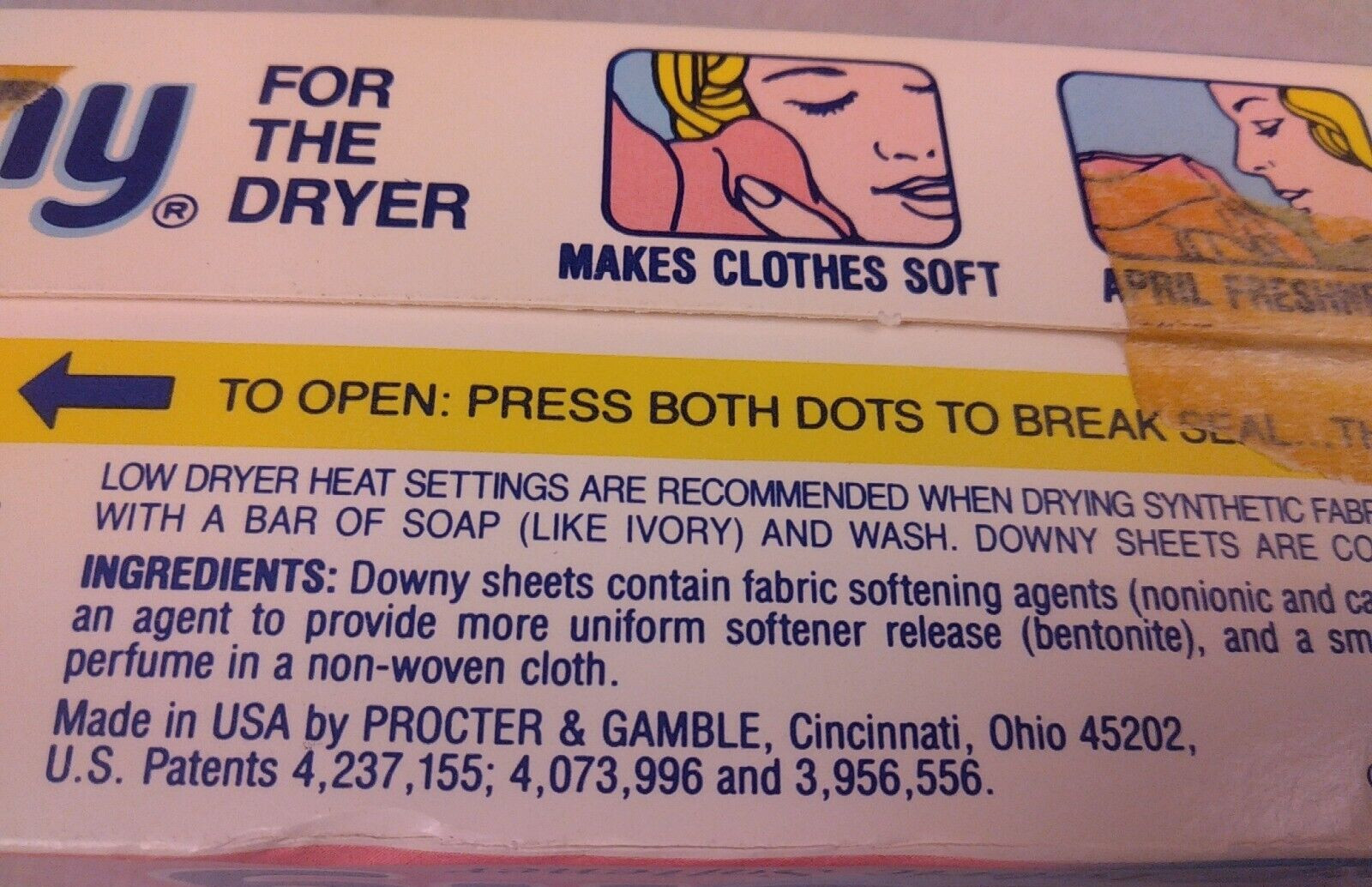 Vintage 1988 Downy 40 Count April Fresh Fabric Softener Sheets (Lot Of 2)
