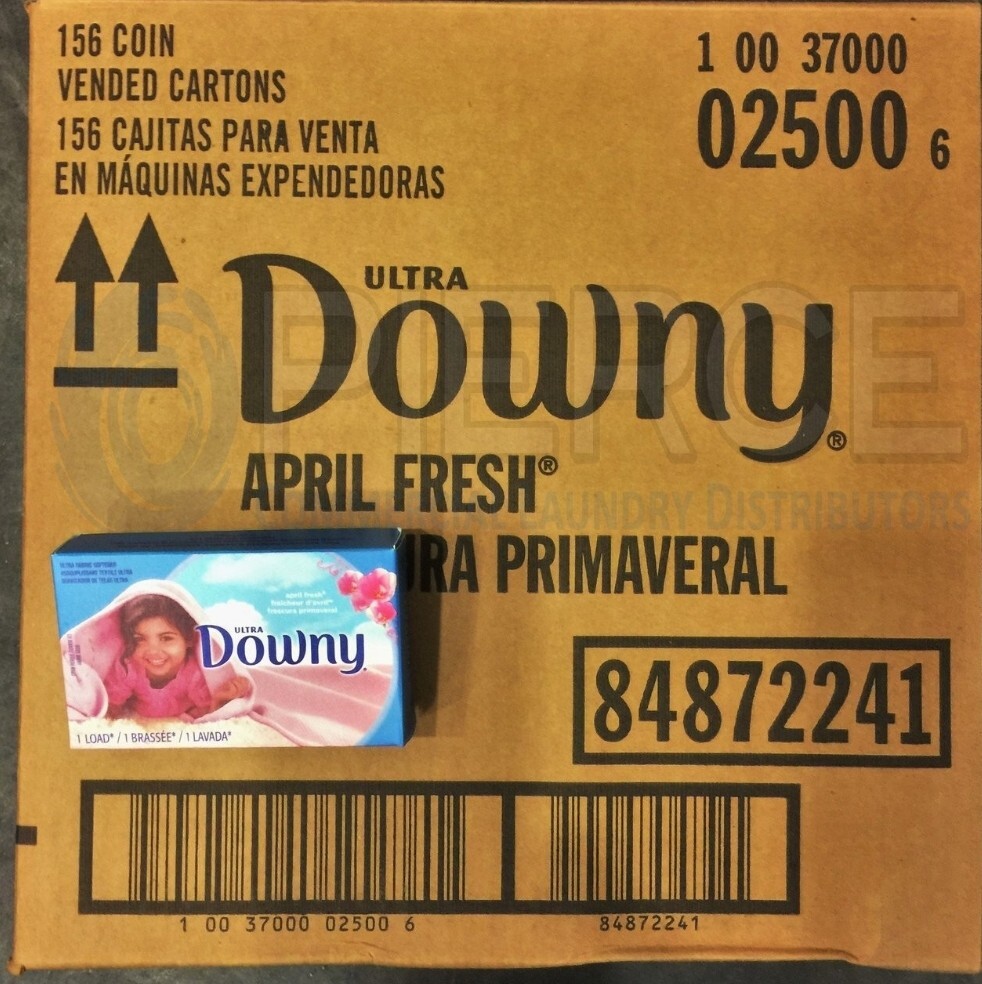 Downy Liquid Fabric Softener Coin Vendor 156 Packs Per Case 1 load per pack