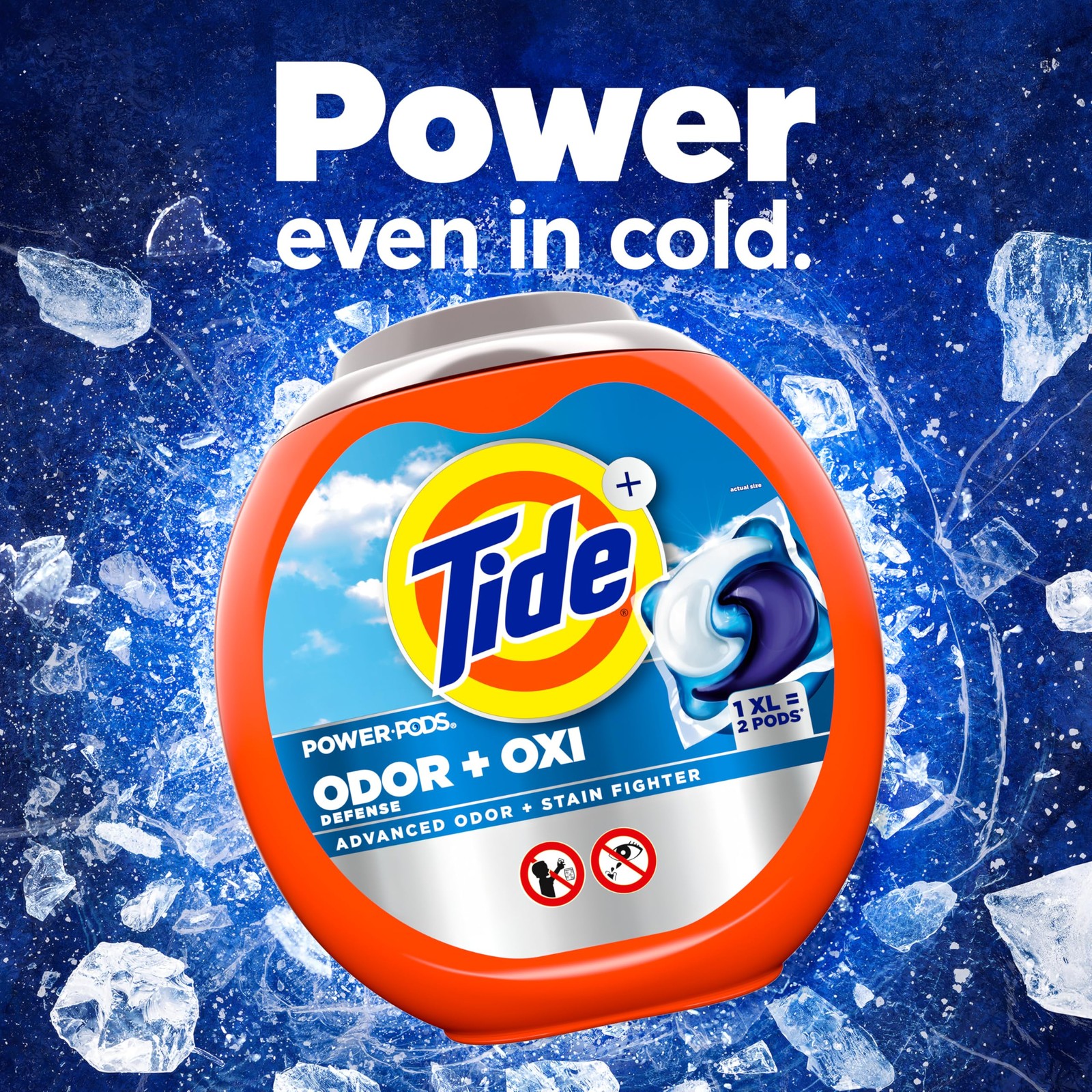 Tide Ultra OXI Power PODS 18 Ct Odor Eliminator Detergent for Tough Stains