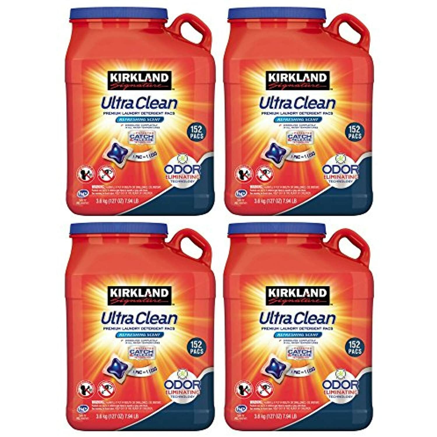 Kirkland Signature Ultra Clean Laundry Detergent (152 Pacs (4 Pack))