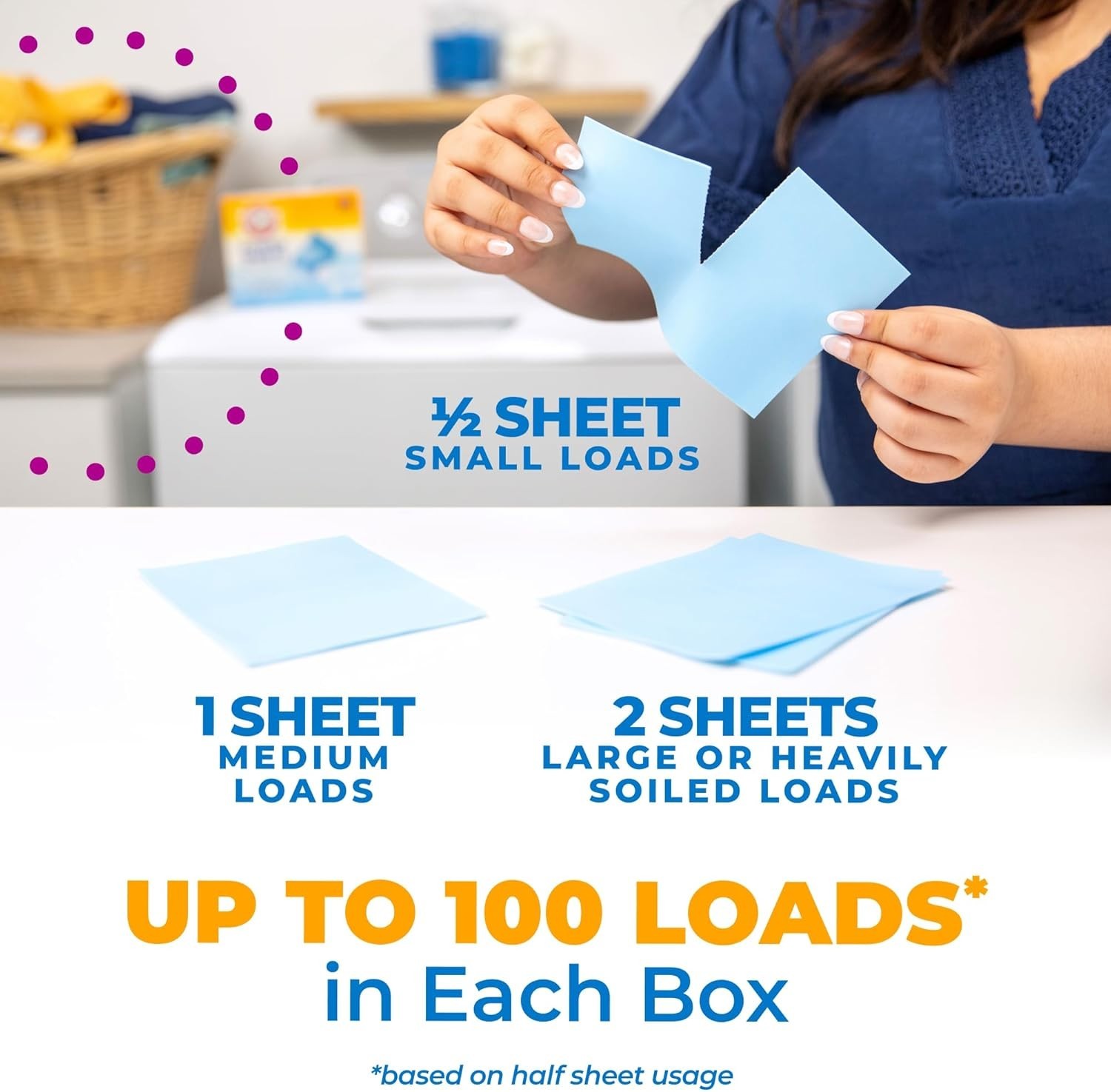 50 Pre-Measured Fresh Linen Laundry Sheets – Efficient, Eco-Friendly Cleaning