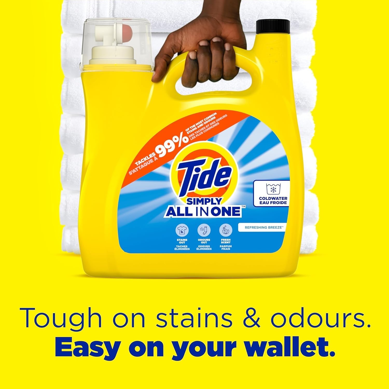 Tide Simply Refreshing Breeze — Long-Lasting Clean, 128 Loads in One Jug