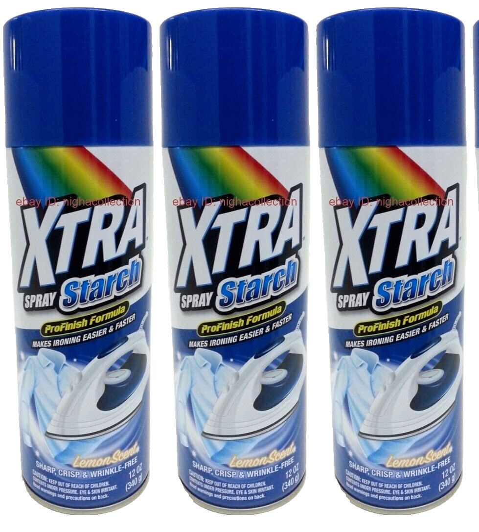 ( LOT 3 ) The.H.Store Xtra Heavy Starch lemon Scent Crisp Finish 12 Oz Each NEW