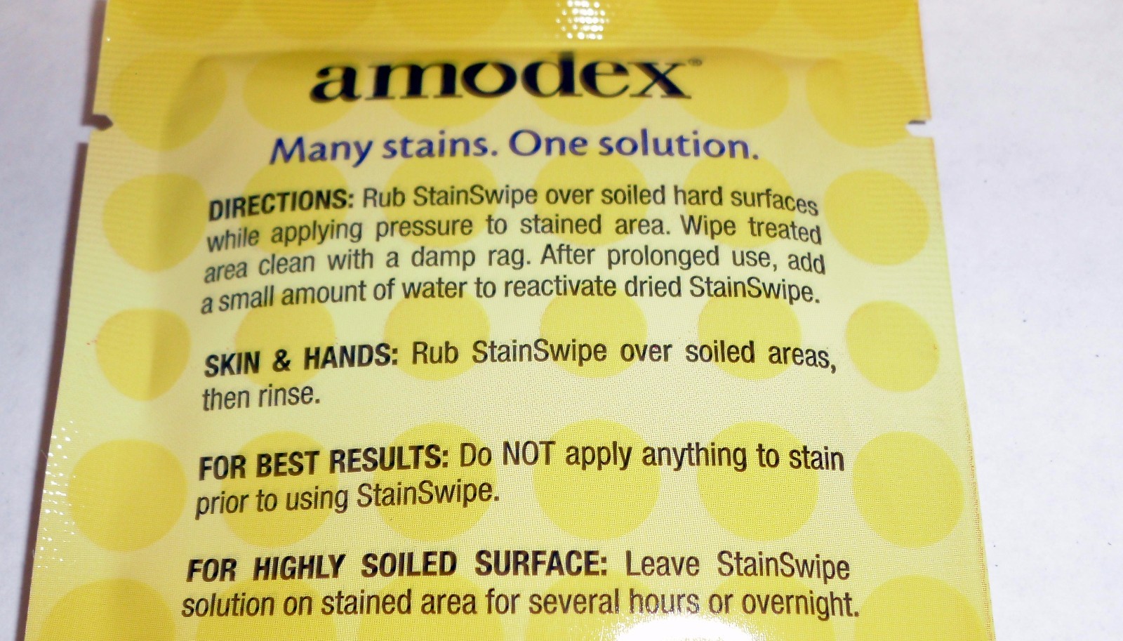 Amodex Ink & Stain remover Swipe Surface Cleaner cloth home office (10 pk)