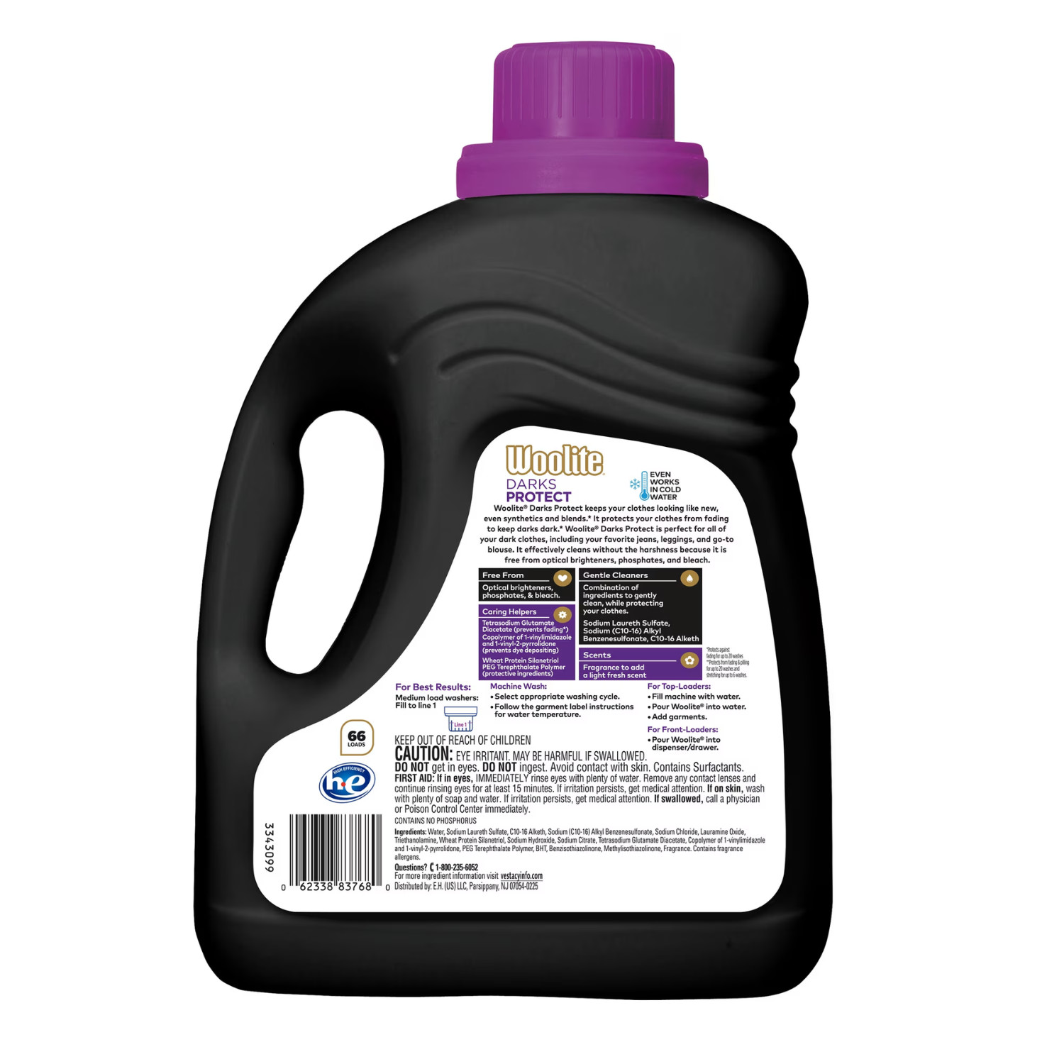 (2 Pack) Woolite Darks Defense Liquid Laundry Detergent, 100 fl oz, 66 Loads