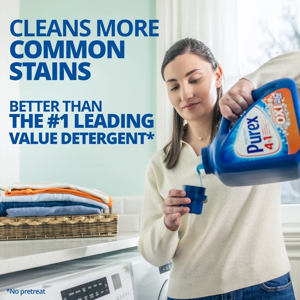 High-Efficiency Liquid Laundry Detergent, 128 fl oz, 85 Loads, Stain Removal,