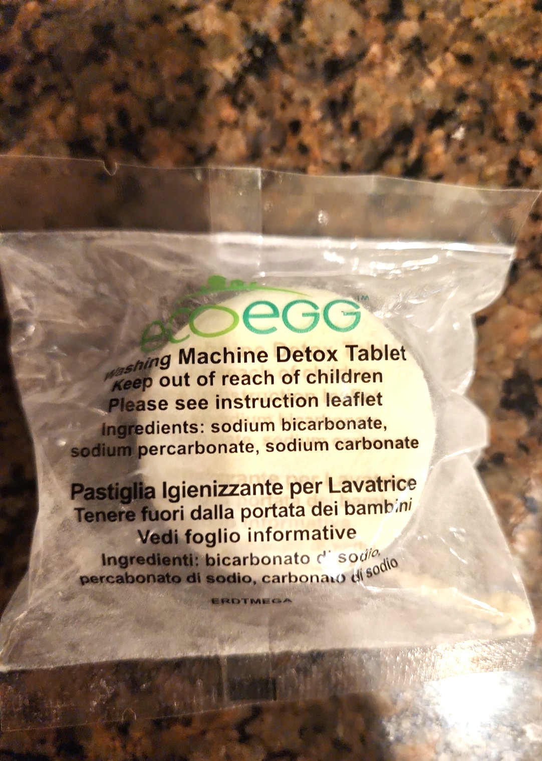 Ecoegg Laundry Egg Fragrance-Free 1330 Loads 19 Bags Detox Tabs Tourmaline