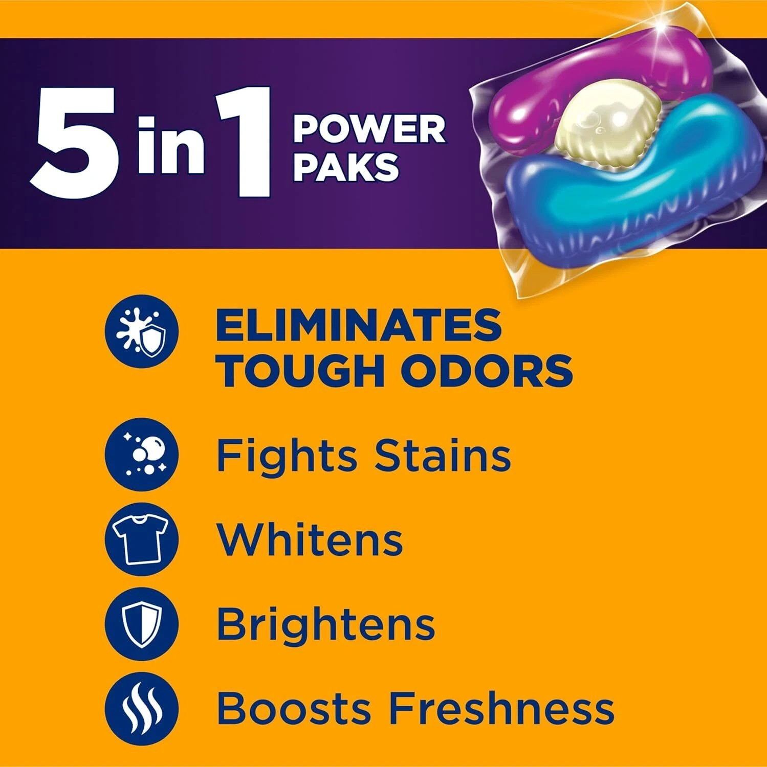 ARM &HAMMER Oxi clean with Odor Blasters Laundry Detergent, 5-In-1 ( 42 PAKS )