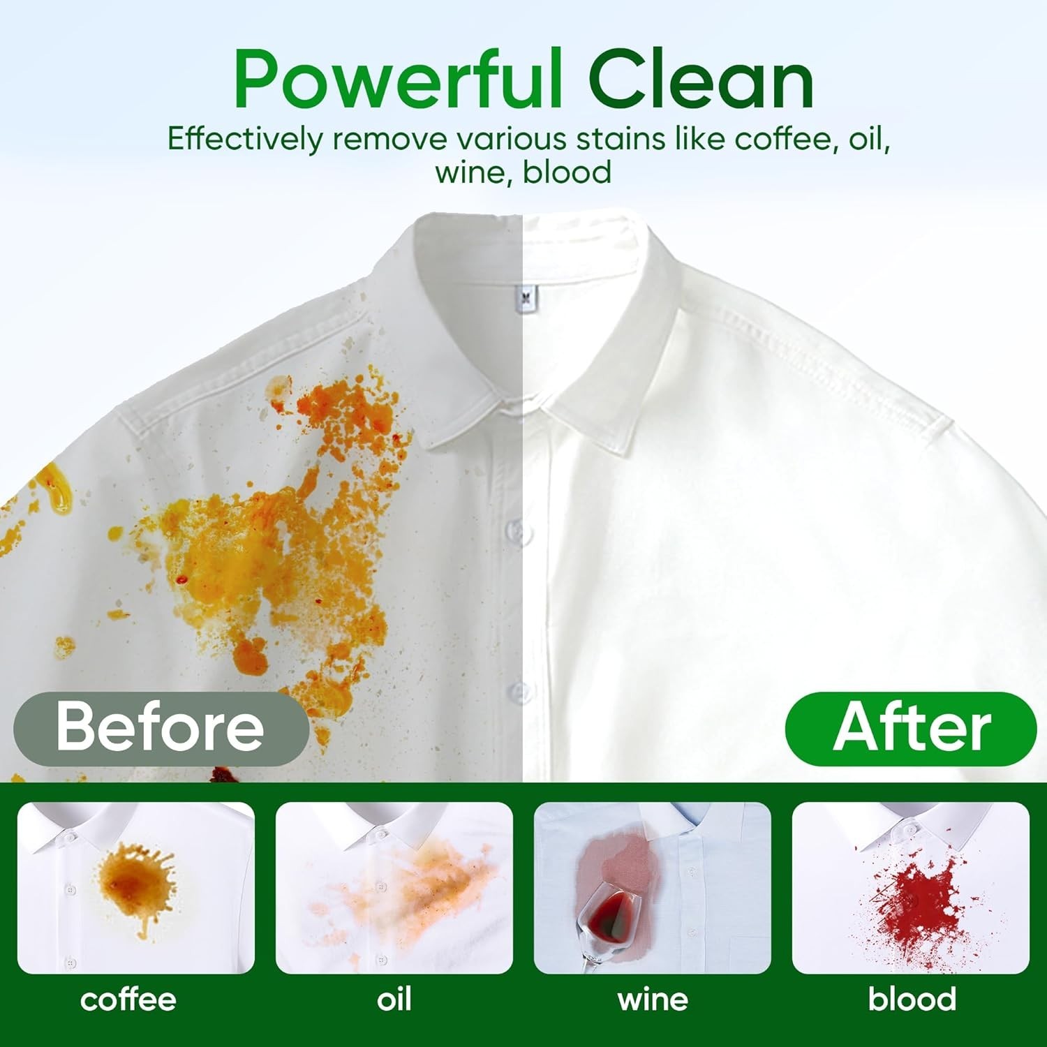 Eco-Friendly Fragrance-Free Laundry Detergent Sheets for 300 Loads
