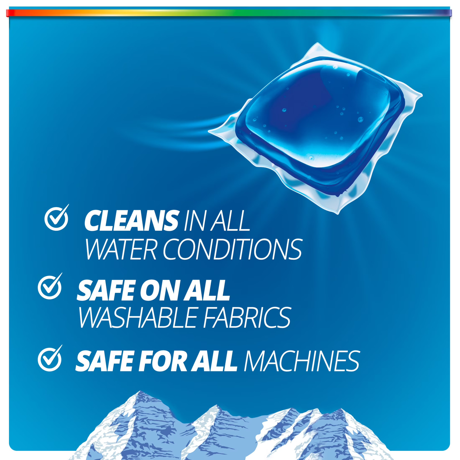 Laundry Detergent Pacs, Fresh Mountain Breeze, 66 count