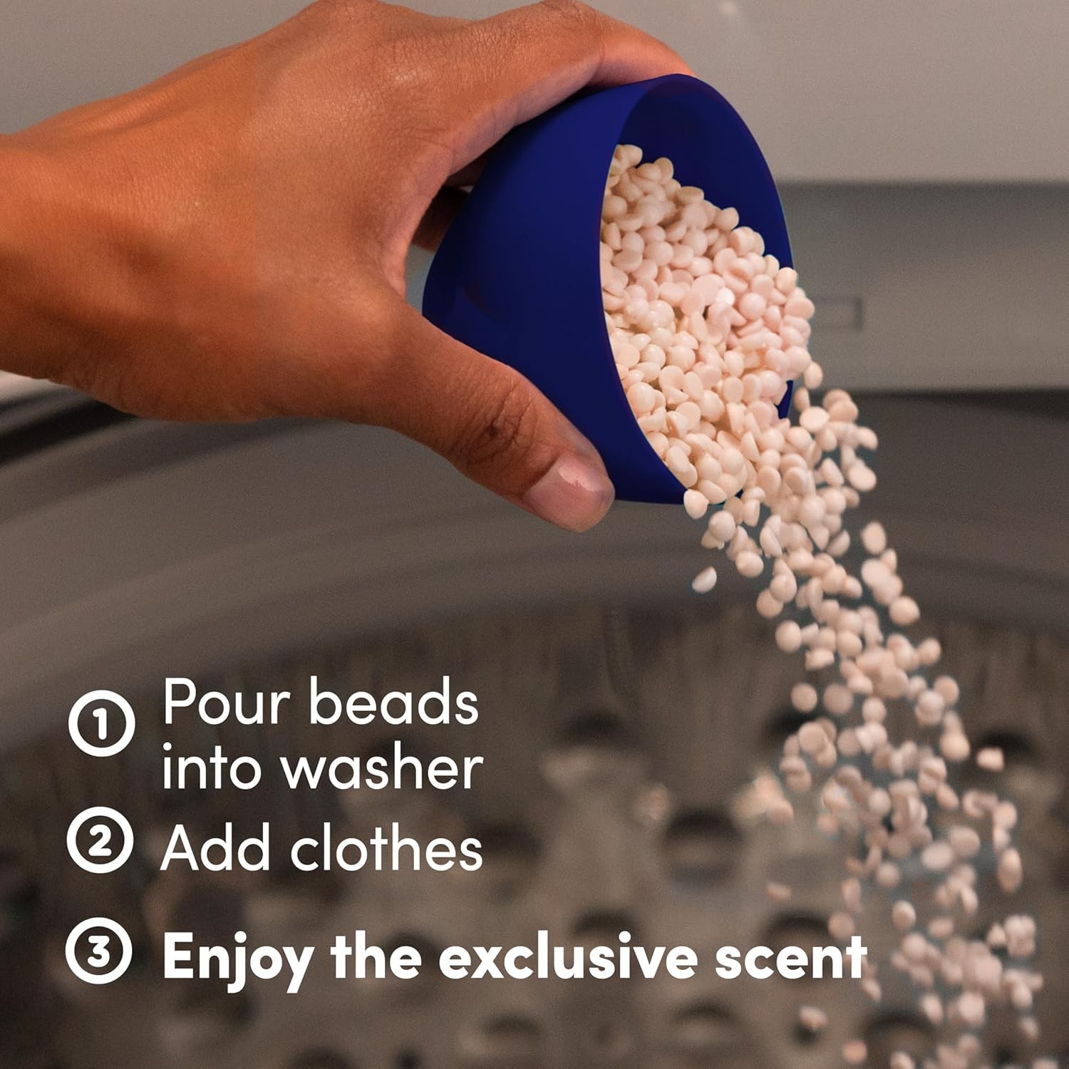 Downy Cozy Collection In-Wash Laundry Scent Booster Beads, Chai Latte Scent, 7.8