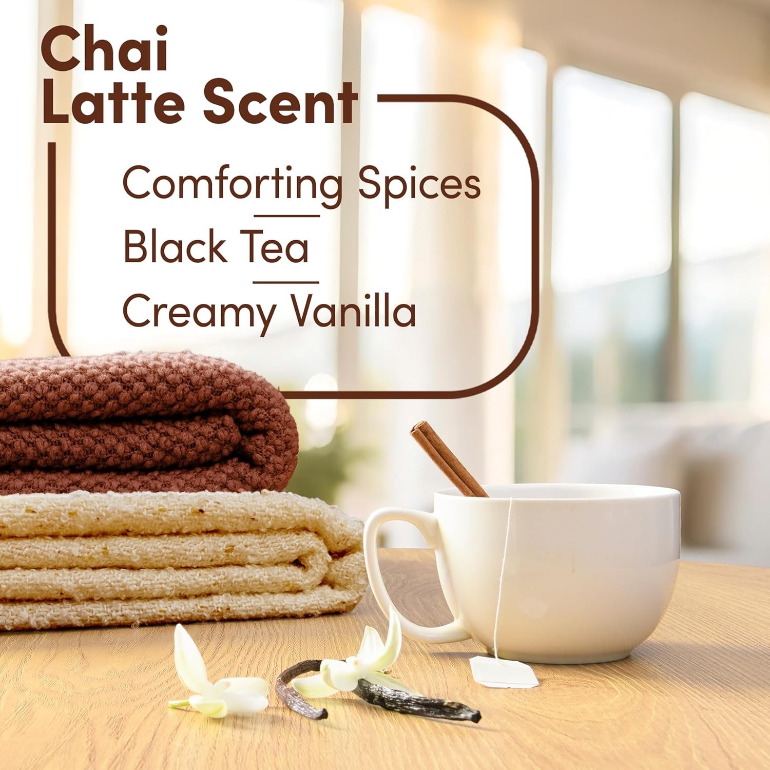 Downy Cozy Collection In-Wash Laundry Scent Booster Beads, Chai Latte Scent, 7.8