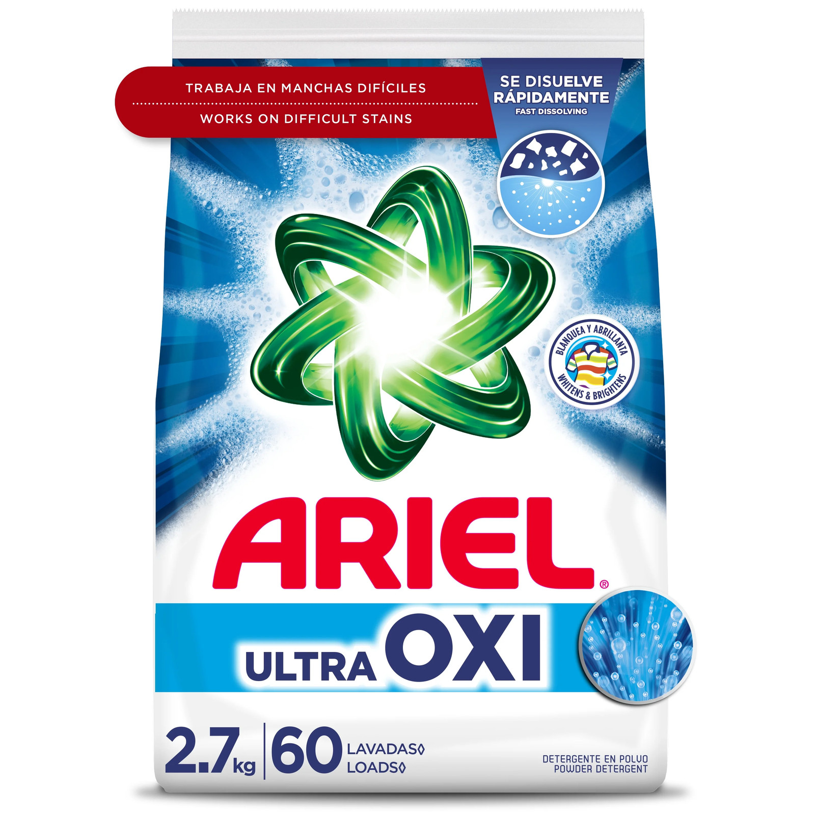 Laundry Detergent Powder, Ultra Oxi, Original Scent, 2.7 kg, 60 Loads